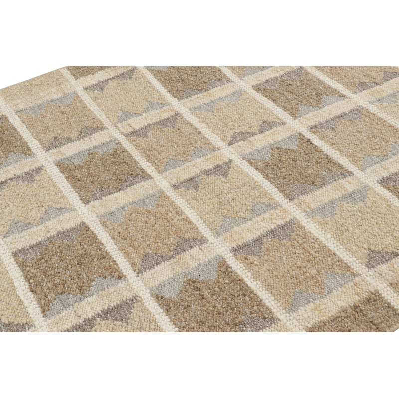 Scandinavian Wool Geometric Area Rug, Rectangle 6' x 9'