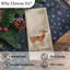  Joyful Deer Embroidered Dishtowel Set Of 2