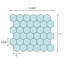 Carreau de mosaïque en porcelaine mate nid d'abeille 12,8 po x 11,11 po Porcetile