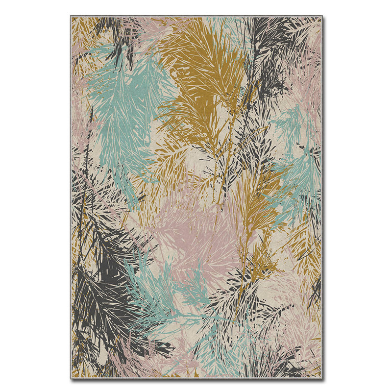 Tapis luxueux, 100% polyester, 5,9 x 9,2 pieds | Poids de 740 g / m², tissu en velours facile à nettoyer, tissu velours facile à nettoyer, hauteur des poils de 0,08 po | Lavable à la machine, parfait pour le salon et la chambre à coucher
