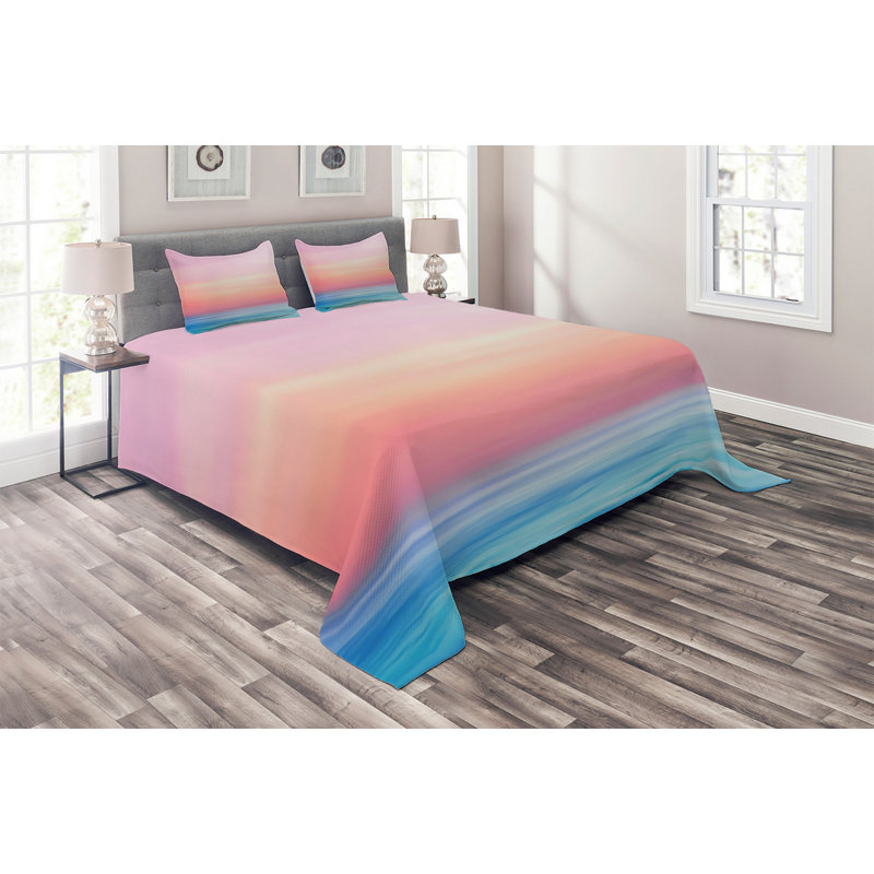 Modern & Contemporary Coverlet, King Bedspread + 2 Shams