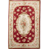 Hand-Knotted High-Quality Wine Area Rug