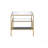 Mirrored & Gold Finish End Table