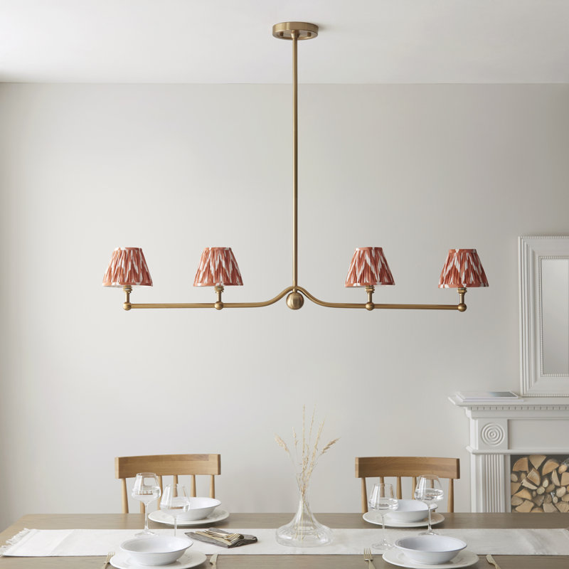 Santiago 1 - Light Shaded Chandelier, Orange