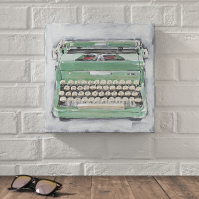 Vintage Typewriter II by Ethan Harper - Wrapped Canvas Painting