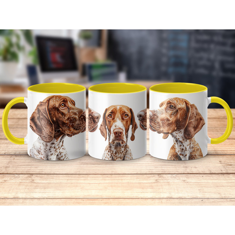 Ceramic Coffee Mug, Yellow, 3