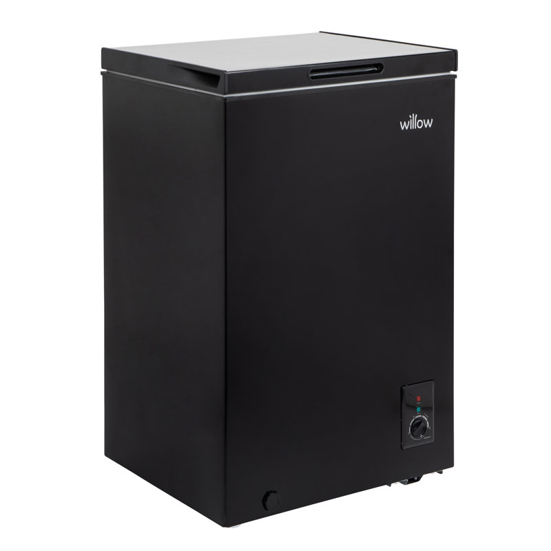 99m³ Garage Ready Chest Freezer with Adjustable Temperature Controls, Black
