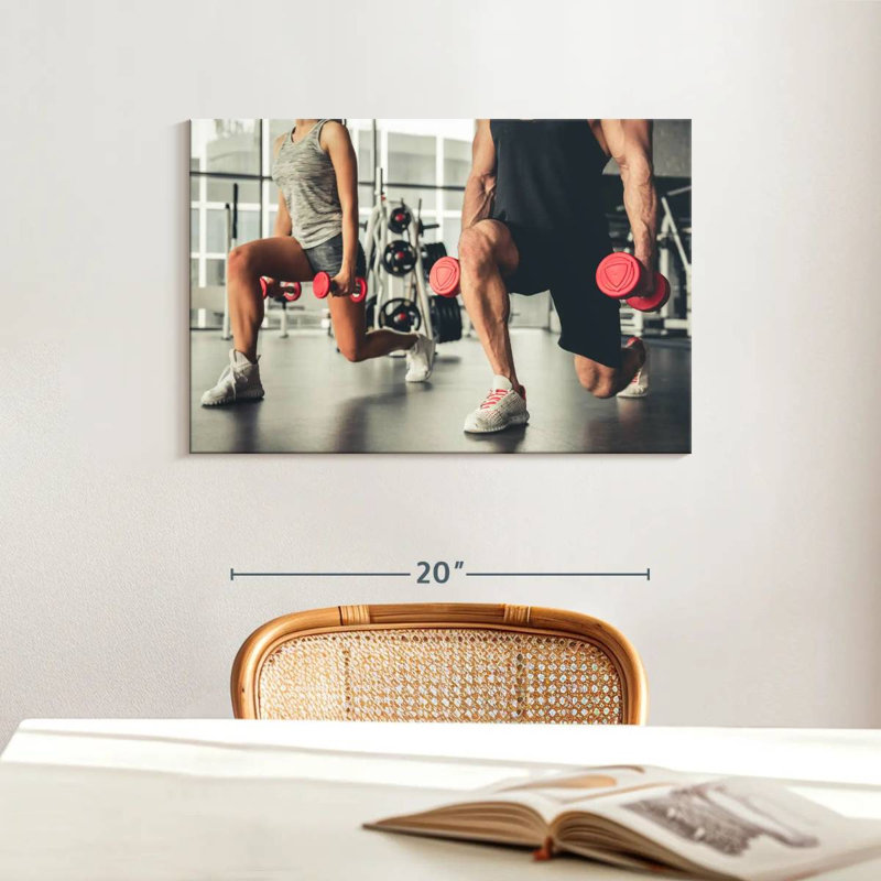 Sireci Lunges Exercise, 16" H x 24" W