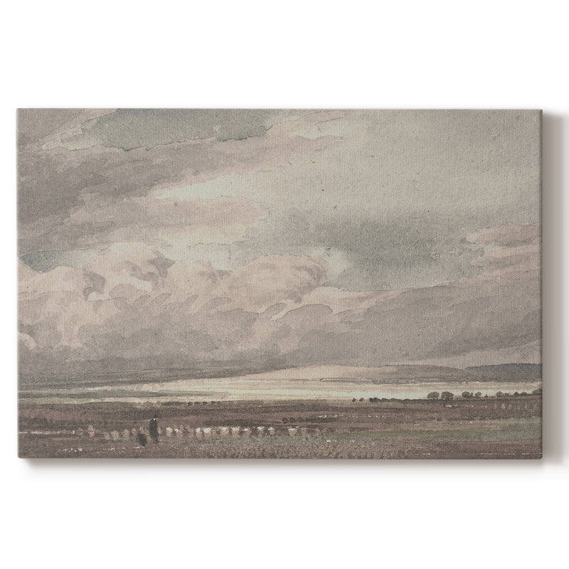 Paysage rétro - Mvii, Toile tendue, H 9 po x l 13 po x P 1,5 po