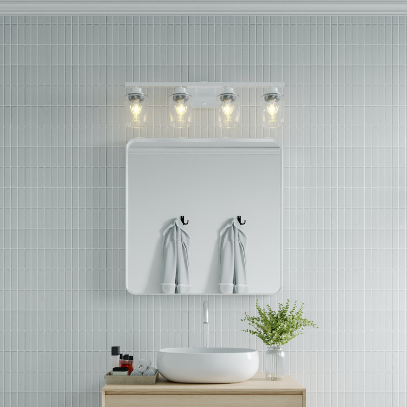 Miroir de salle de bain Waterpar, H 30 po x l 30 po, Argent brossé