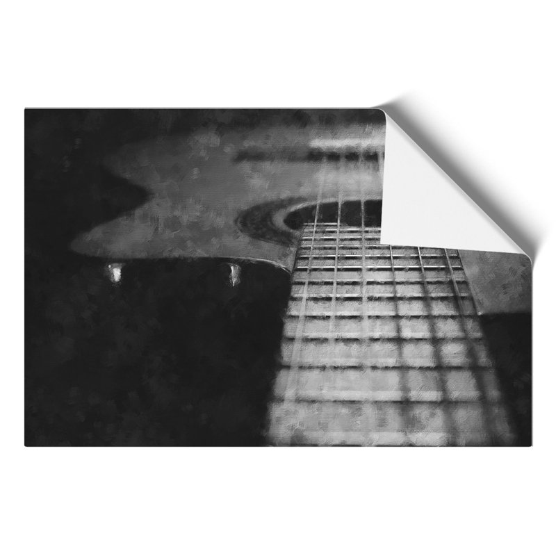 Acoustic Guitar Painting - Frameless Print, 30cm H x 42cm W x 0.1cm D