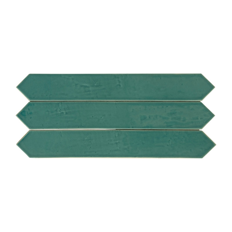 Terralis 3 X 19 In. Glossy Porcelain Picket Wall And Floor Tile (7.65 Sq Ft/Case) - 20 Pack, Turquoise Blue
