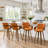 Modern Upholstered Swivel Counter Height Bar Stool-790832281