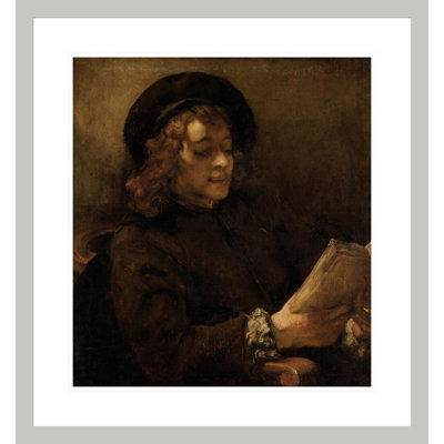 Titus van Rijn the Artist's Son Reading by Rembrandt van Rijn - Framed Giclee Print