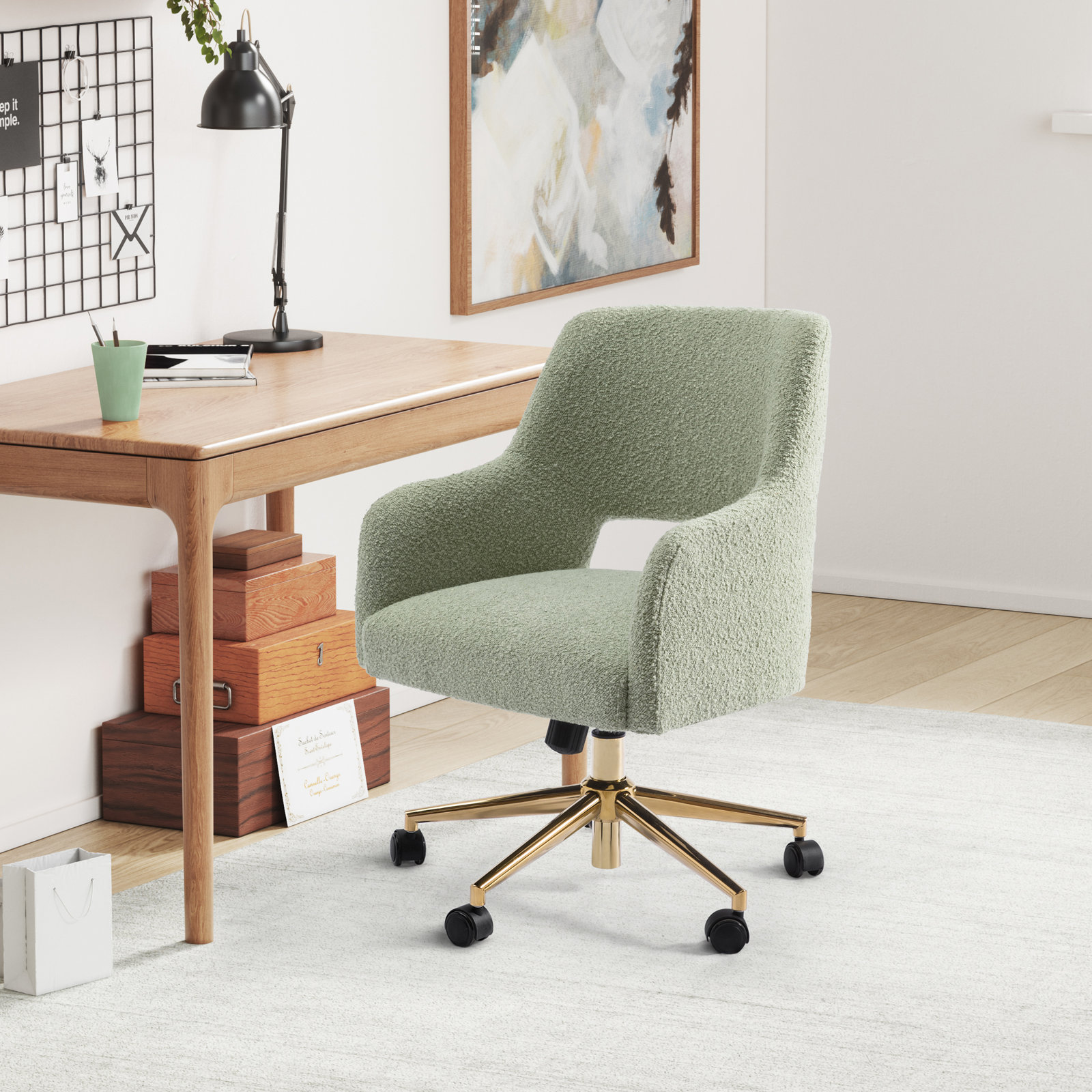 Swivel Office Chair, Green