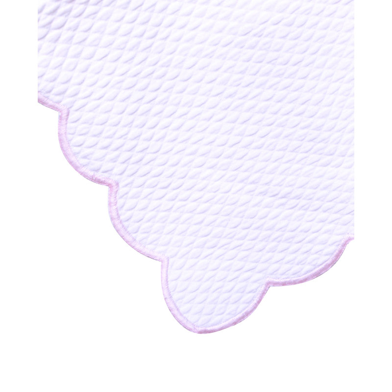 Taie décorative brodée Isabel, Standard, Rose / blanc