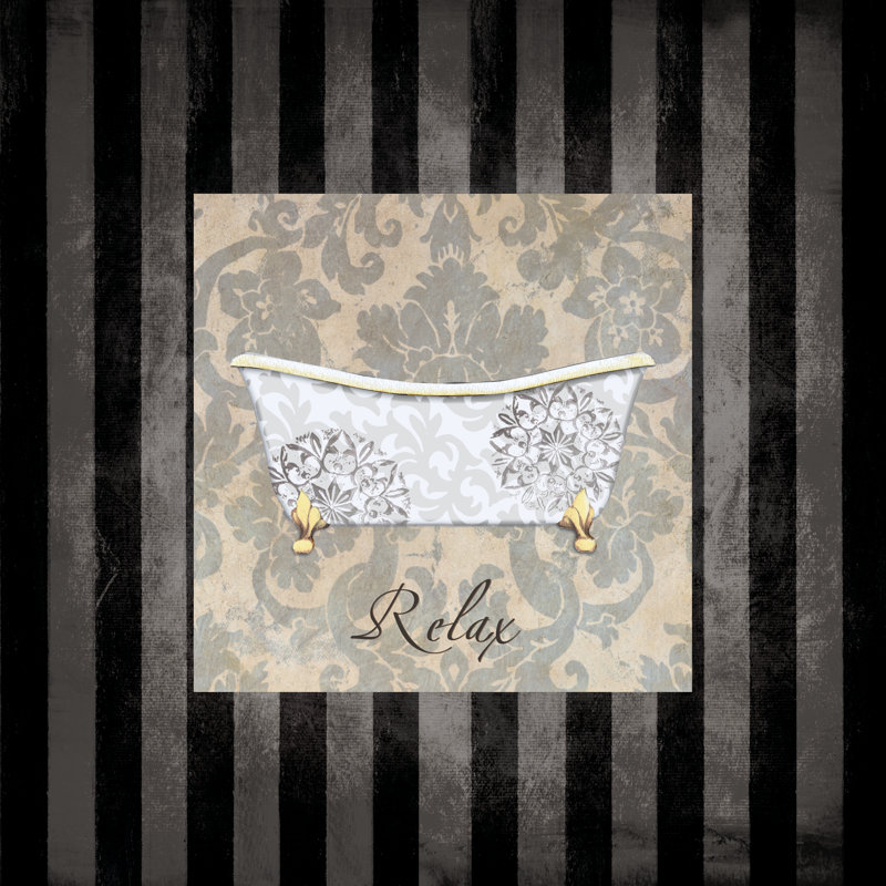Relax Bath I - Wrapped Canvas Painting, 76cm H x 76cm W x 3.8cm D
