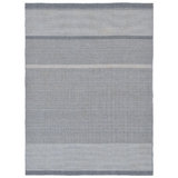 Meraki 01 Hand Loomed Striped Area Rug in Graphite Stone