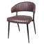 Chaises de salle à manger recouvertes de similicuir recourbées à dossier courbé, sans les tables