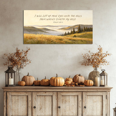  Large Farmhouse Fall Canvas Wall Art, Rustic Autumn Painting with Pumpkins, Cozy Picture Wall Decor for Living Room or Entryway, Neutral Gallery Wrapped Artwork, Ready to Hang, 24×47 inches