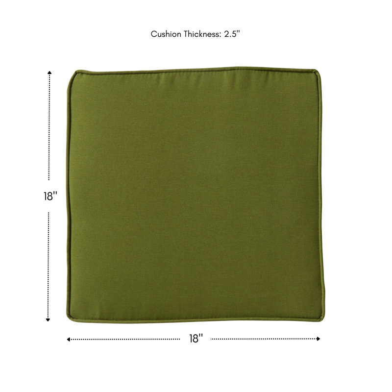Sunbrella Outdoor Dining Chair Seat Pad, Hunter Green