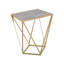 Table d'appoint en verre Creative, couleur or et blanc