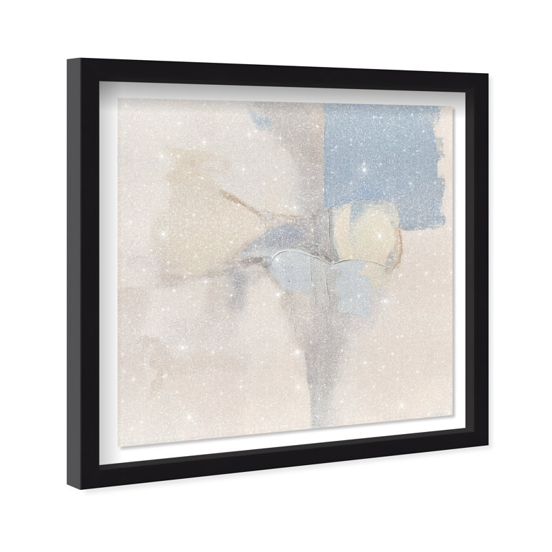 Clouded Calm I Shadowbox Abstract Print by Oliver Gal, Black Frame, 12 x 12, 13.5"H x 13.5"W, Black Frame