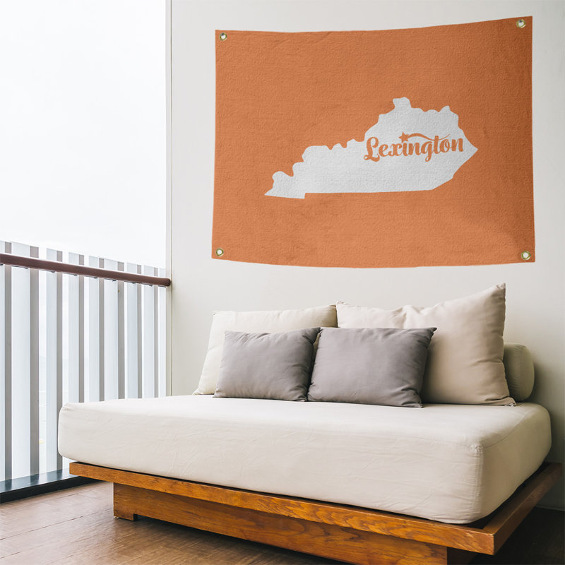 Tapisserie murale lexington kentucky, H 26 po x l 36 po, Orange