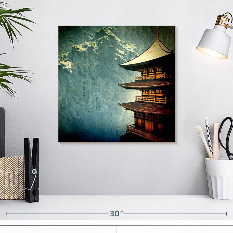 Temple bouddhiste zen Adella, H 16 po x l 16 po