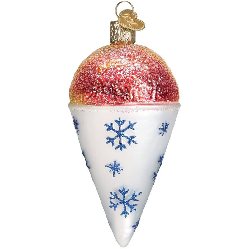 Ornement figurine suspendue en cône snow