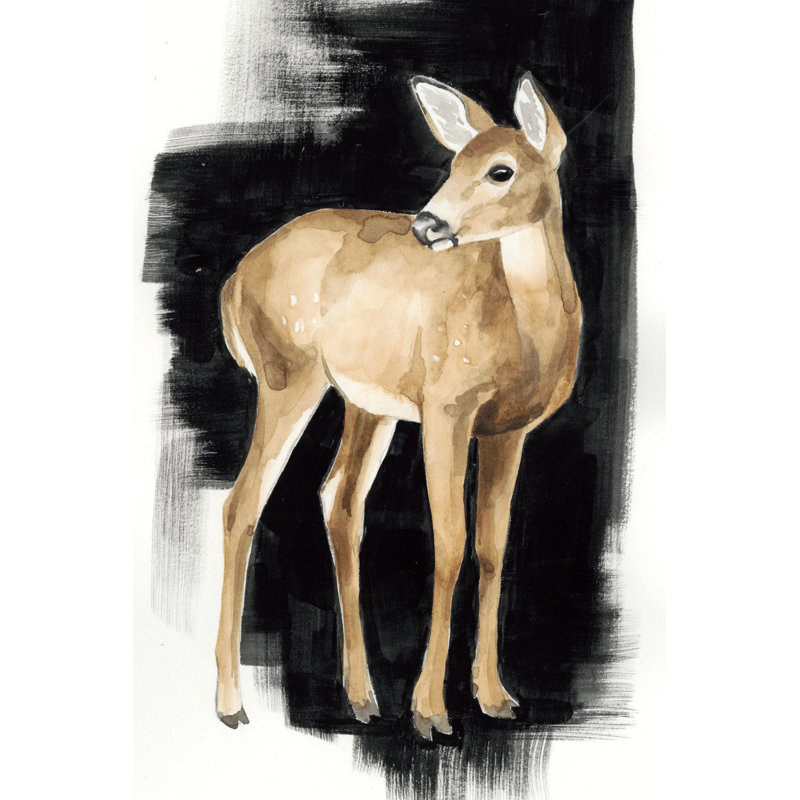 Nocturnal II by Grace Popp - Painting, 30cm H x 20cm W, Black Floater Framed