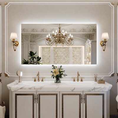 Lunara UL Certified Frameless Backlit LED Bathroom Vanity Mirror , Anti Fog Temper Glass 3 Year Warranty