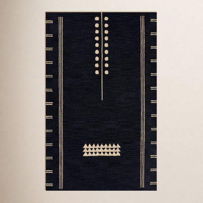 Sameer Navy Sand Hand-Tufted Wool Rug