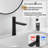 9316-Black Single Handle Bathroom Sink Faucet Matte Black With Drain Assembly