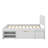 A Full-Sized Platform Bed With A Drawer And Two Shelves Incorporated-106694233