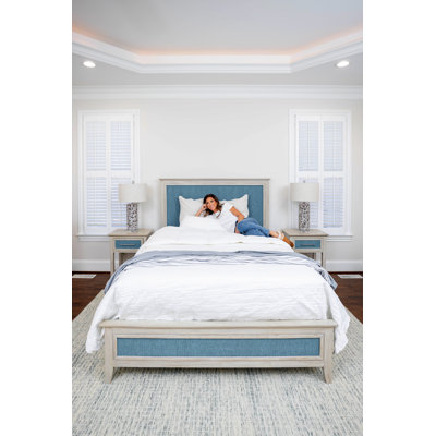 Ocean Isles - Bed - King - Ocean Blue and Aged Ivory Finish