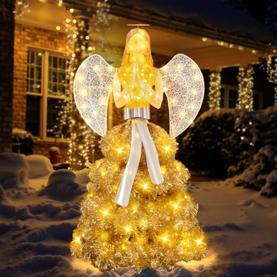 Décoration extérieure de Noël ange illuminé 
