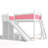 Twin Loft Bed With Storage Shelves And Wardrobe, Solid Wood Loft Beds With Detachable Slide And Ladders, No Spring Box Needed, Pink And White (Patent Protection)-212009766-212009762