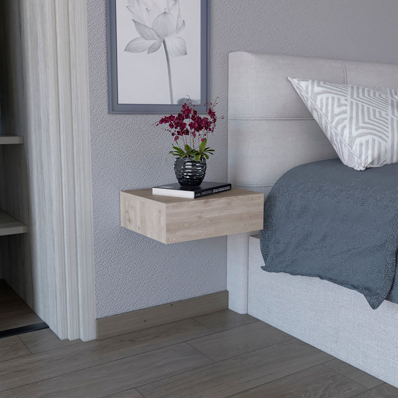 Table de chevet de style contemporain, Gris