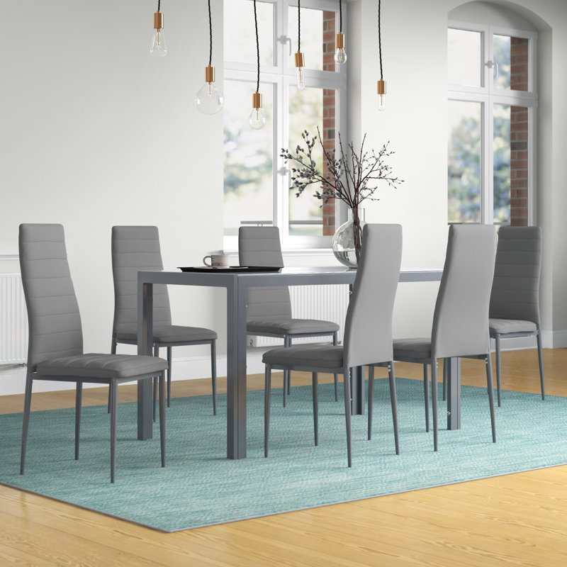 Hornell 6 -Person Glass Dining Set
