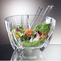 Handmade Clear Glass 13 Serving Salad Bowls