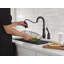 Robinet de bar Leland noir mat avec douchette extractible, robinet de lavabo de préparation monotrou moderne, poignée simple, noir mat 9978-DST-80068989