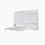 Grand lit escamotable avec placard, blanc-374198908