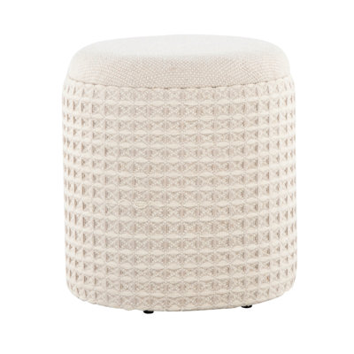 18" Storage Of Wool, 3D Woven Textured Styling, Removable Lid, Indoor Use Only, 250 Lbs Weight Capacity Wool , Design, Lid For Use, Limit, No Assembly Required