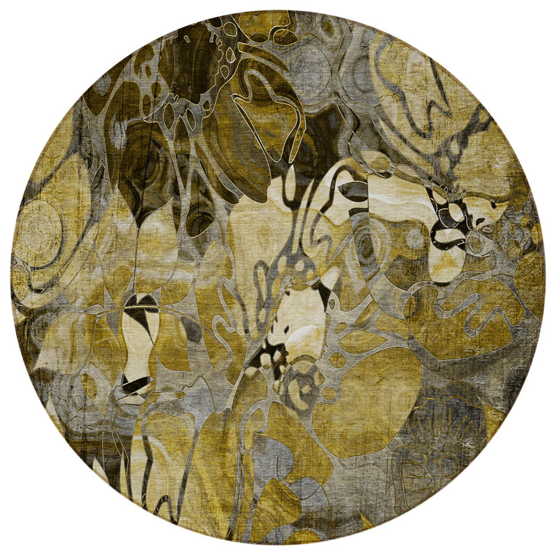Tapis d'intérieur rond 8 po
