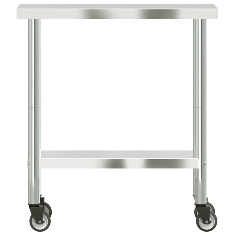 Tables de travail en acier inoxydable H 33,5 po VidaXL, H 33,5 po x L 32,5 po x l 11,8 po
