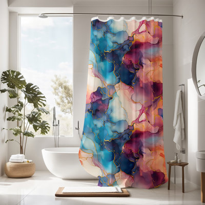 Izayah Abstract Shower Curtain