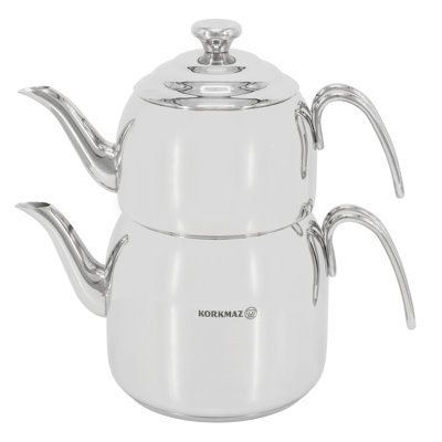 Korkmaz 118oz. Stainless Steel Teapot