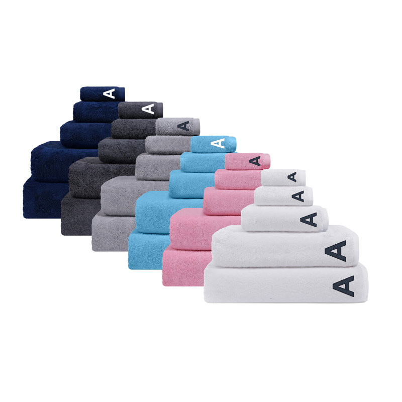 Monogrammed Cloer 6 pcs Turkish Towels Set, Anthracite, T