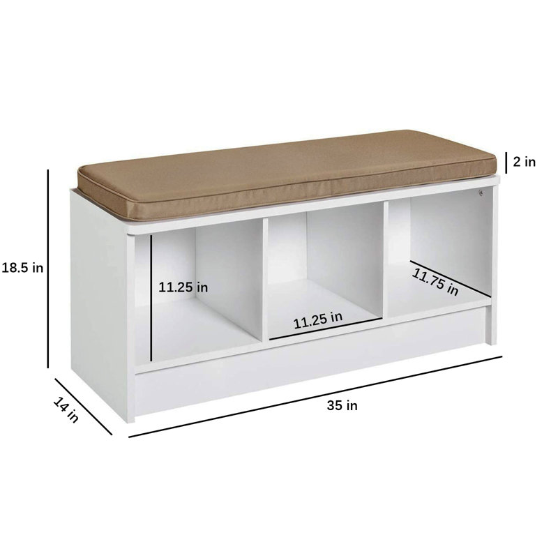 6 Pair Shoe Storage Bench